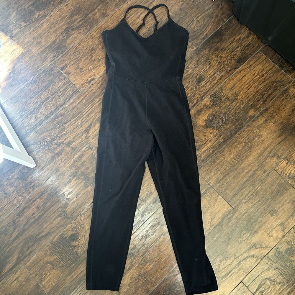 Old Navy Active Women’s Powerchill Black Jumpsuit Athletic Bodysuit Size L